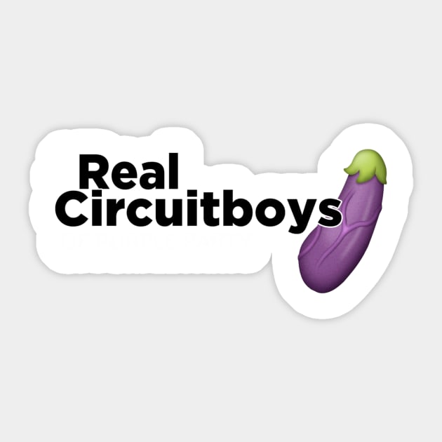 Real Circuitboys of Purple Party Sticker by Jasonfm79